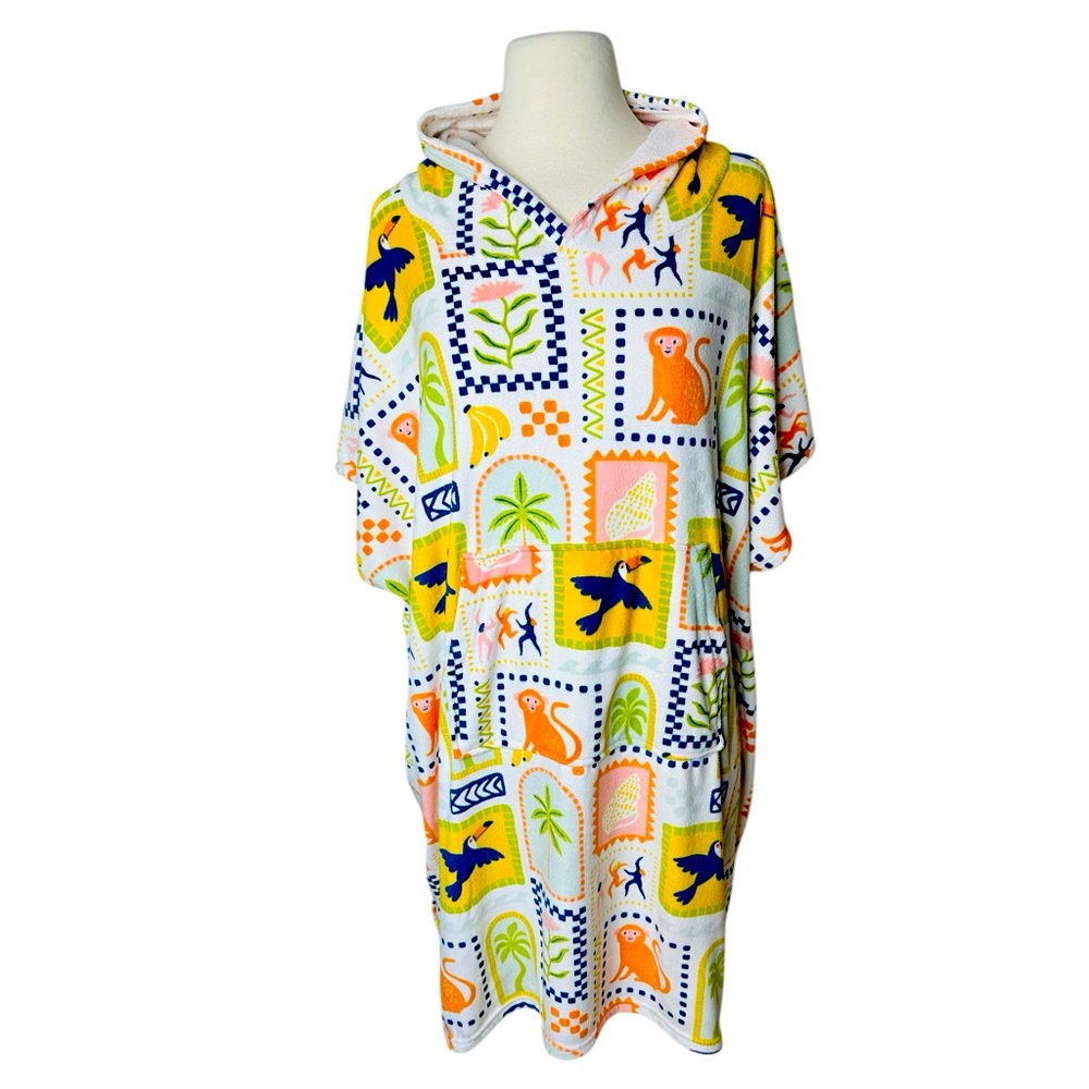 Throwzy Colorful Graphic Women's Towel Hoodie